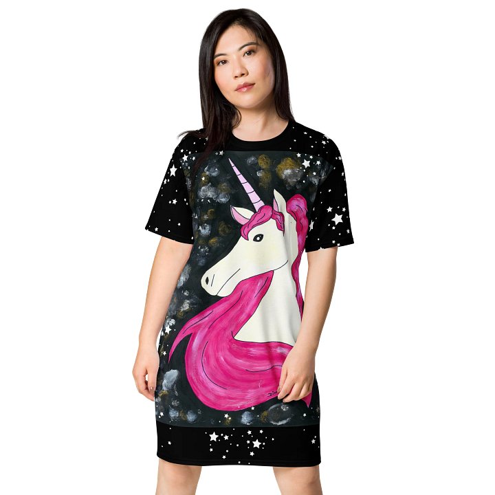 Unicorn (art by Dina R.) acrylic painting picture - T-Shirt Dress product image (1)