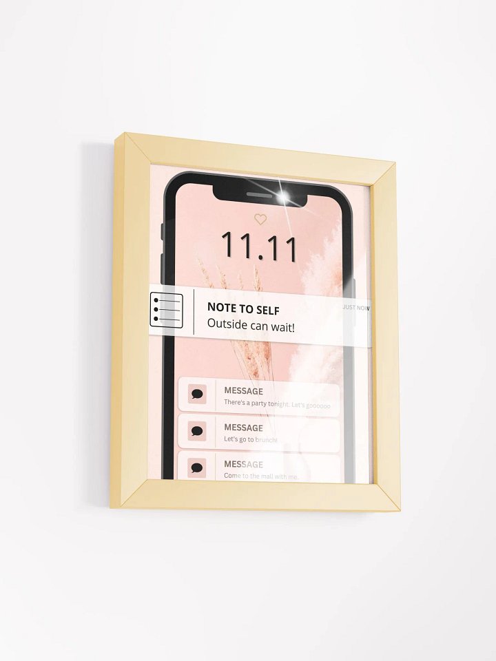 Outside Can Wait Wall Art - Blush product image (2)