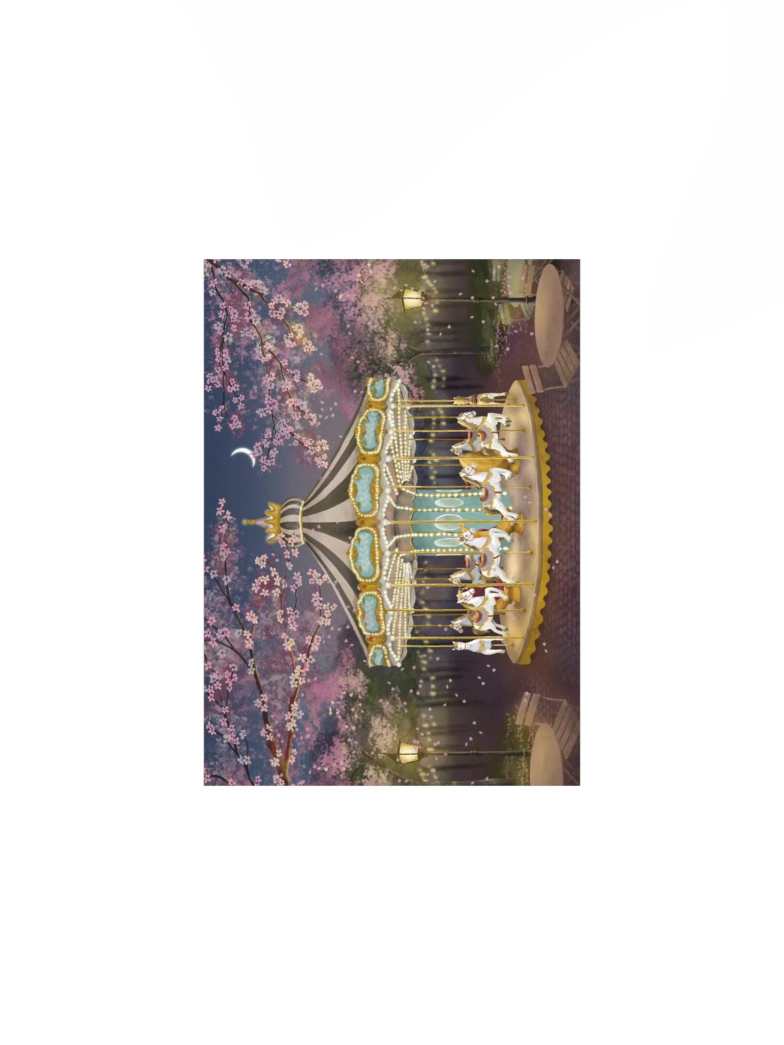 Spring Night Carousel Art Print product image (3)