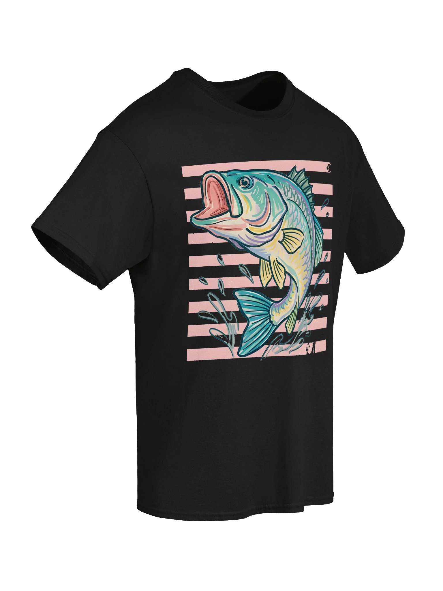 Colorful Jumping Fish Graphic Tee product image (6)