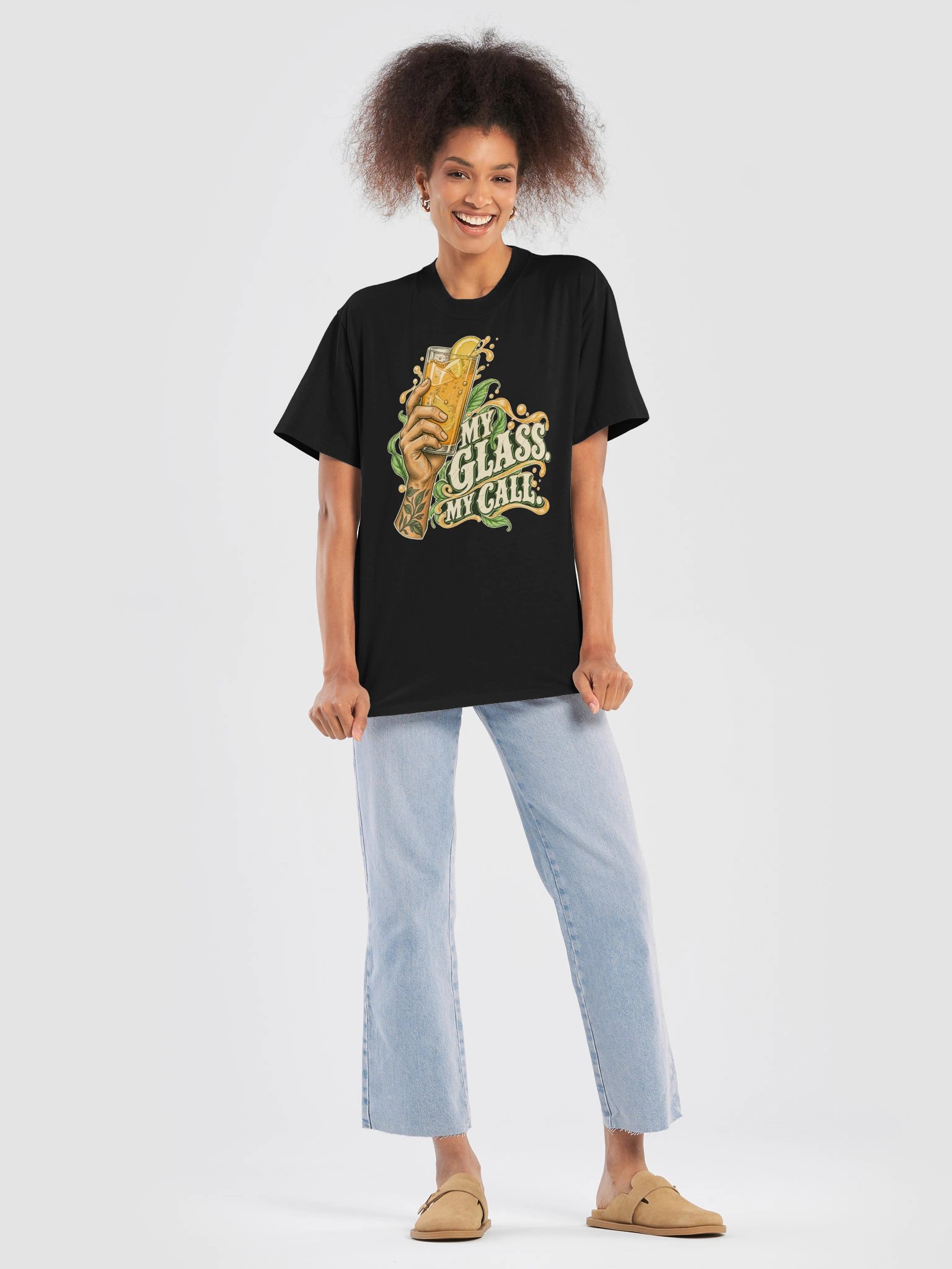 MY GLASS. MY CALL. — Men’s Oversized Graphic T-Shirt product image (7)