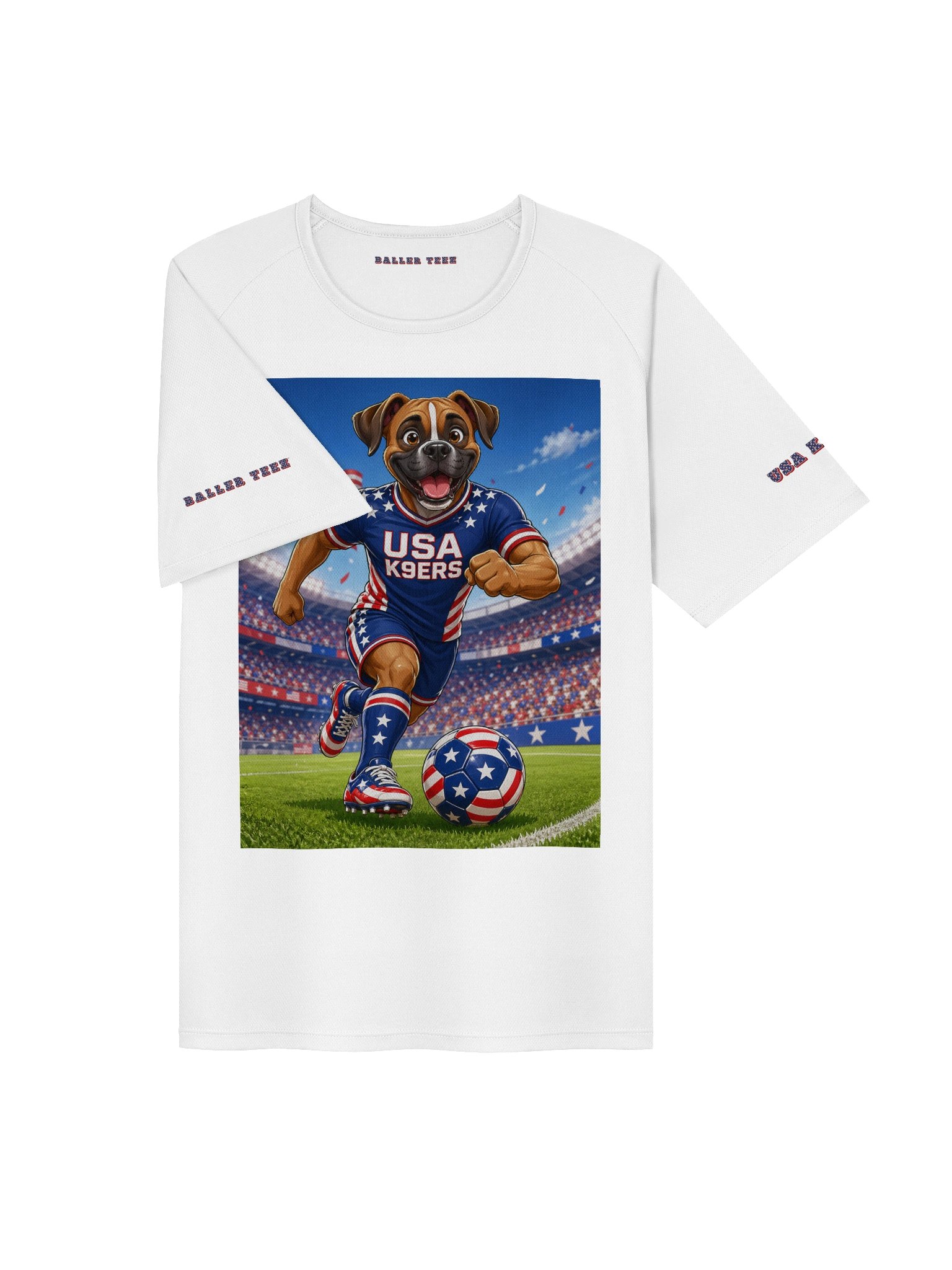 USA K9ERS Soccer Boxer Dog Unisex Sports Jersey product image (3)