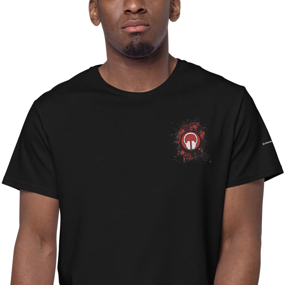 Printful Premium Iconic Paint Splat Headphones Heavyweight Cotton T-Shirt product image (3)