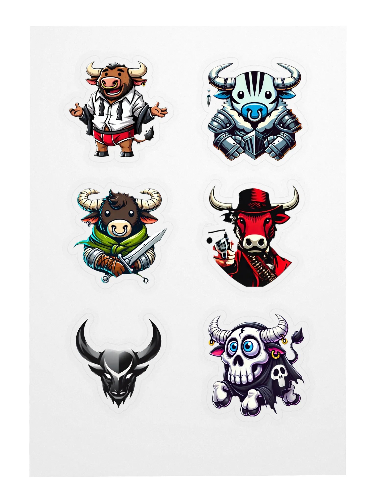 Bull Emote Sticker Pack product image (3)