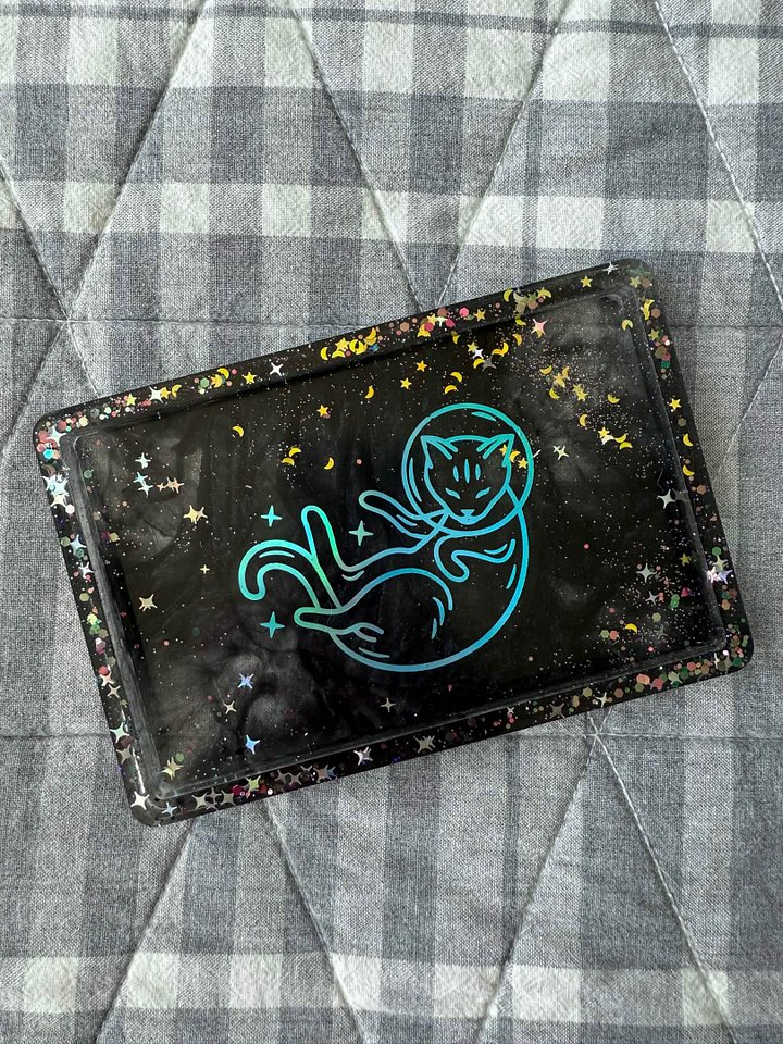 Galaxy Cat Rectangle Tray product image (2)