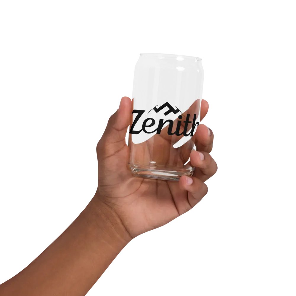 Zenith Can-Shaped Glass - Mountain Peak Design, 16oz product image (2)