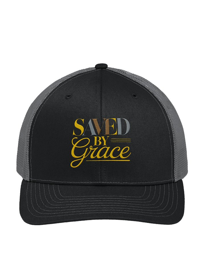 Saved by Grace Premium Embroidered Redemption Trucker Hat product image (4)