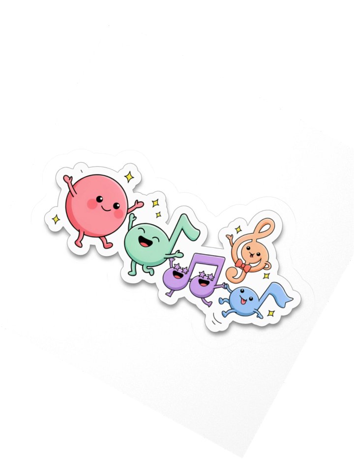 Groovy Music Notes Kiss Cut Stickers product image (5)