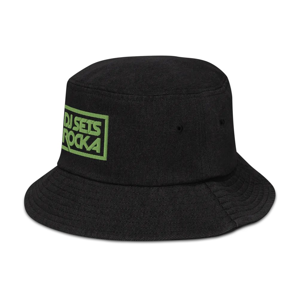 DJSETSROCKA Bucket Hat Green Logo product image (4)
