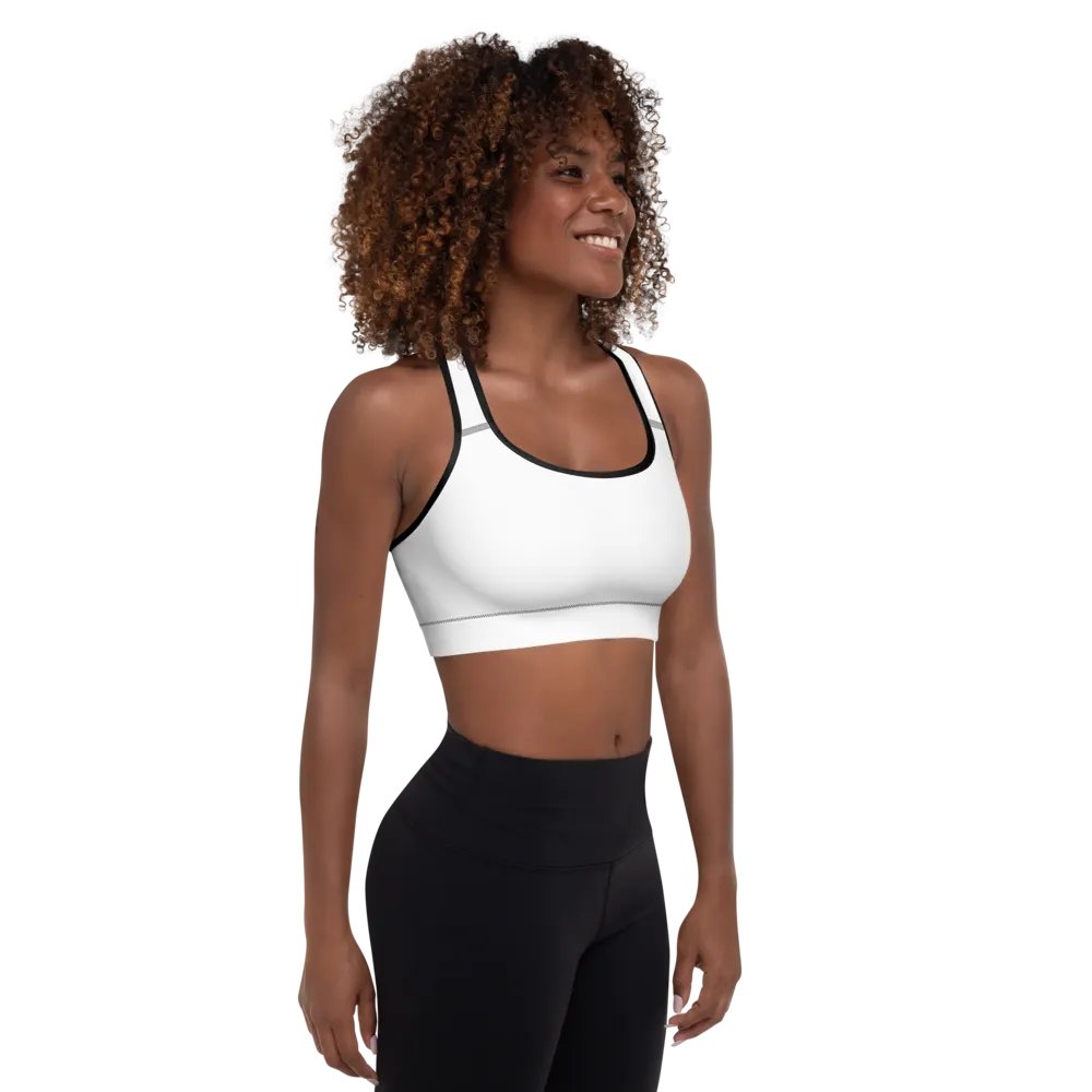 Zenith Padded Sports Bra in White product image (6)