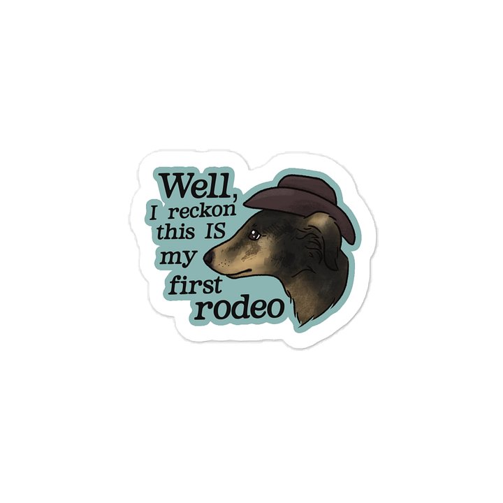 First Rodeo Puppy - Grizzle Brindle - Sticker product image (1)