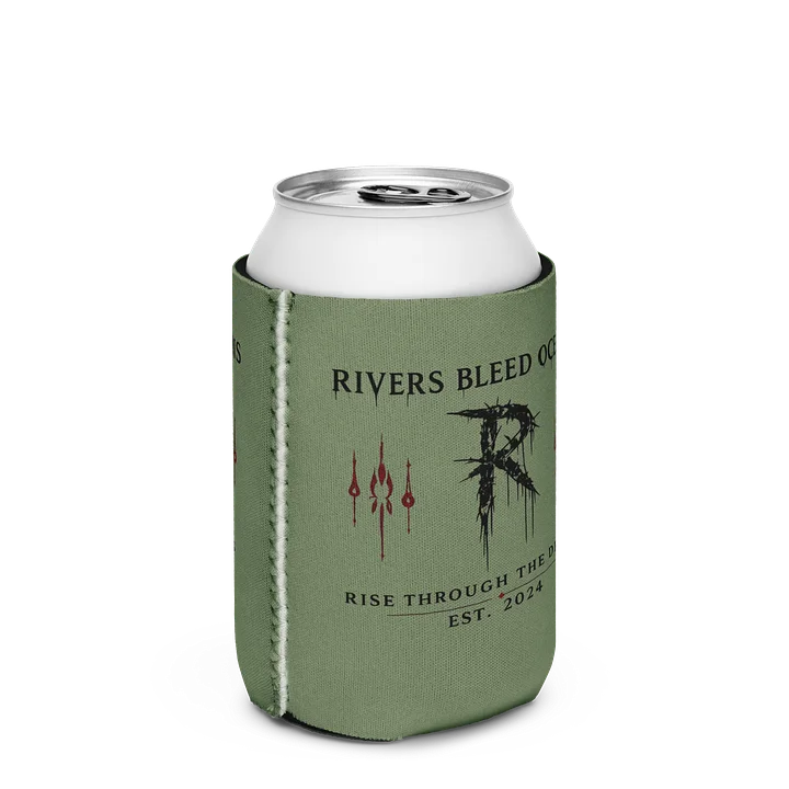 RIVERS BLEED OCEANS Coozie — Est.-Military Green product image (2)
