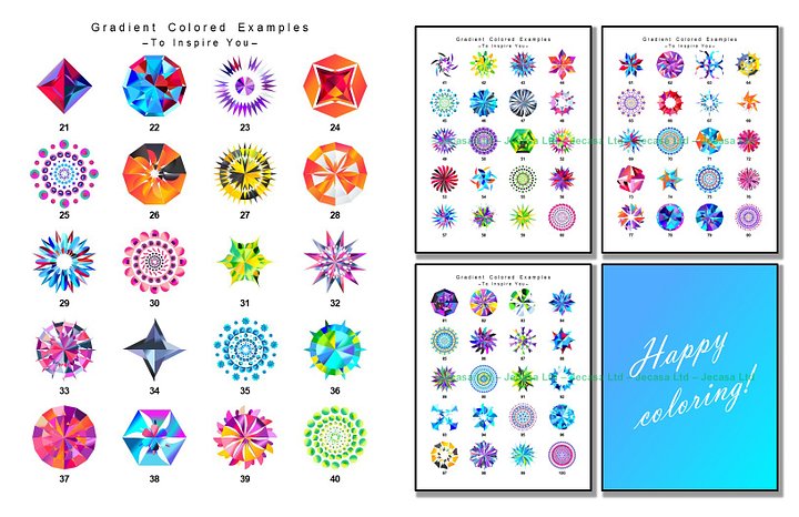 100 Geometric Mandala Coloring Pages | PDF | Digital File | Series GM2025 Vol. 10 product image (2)