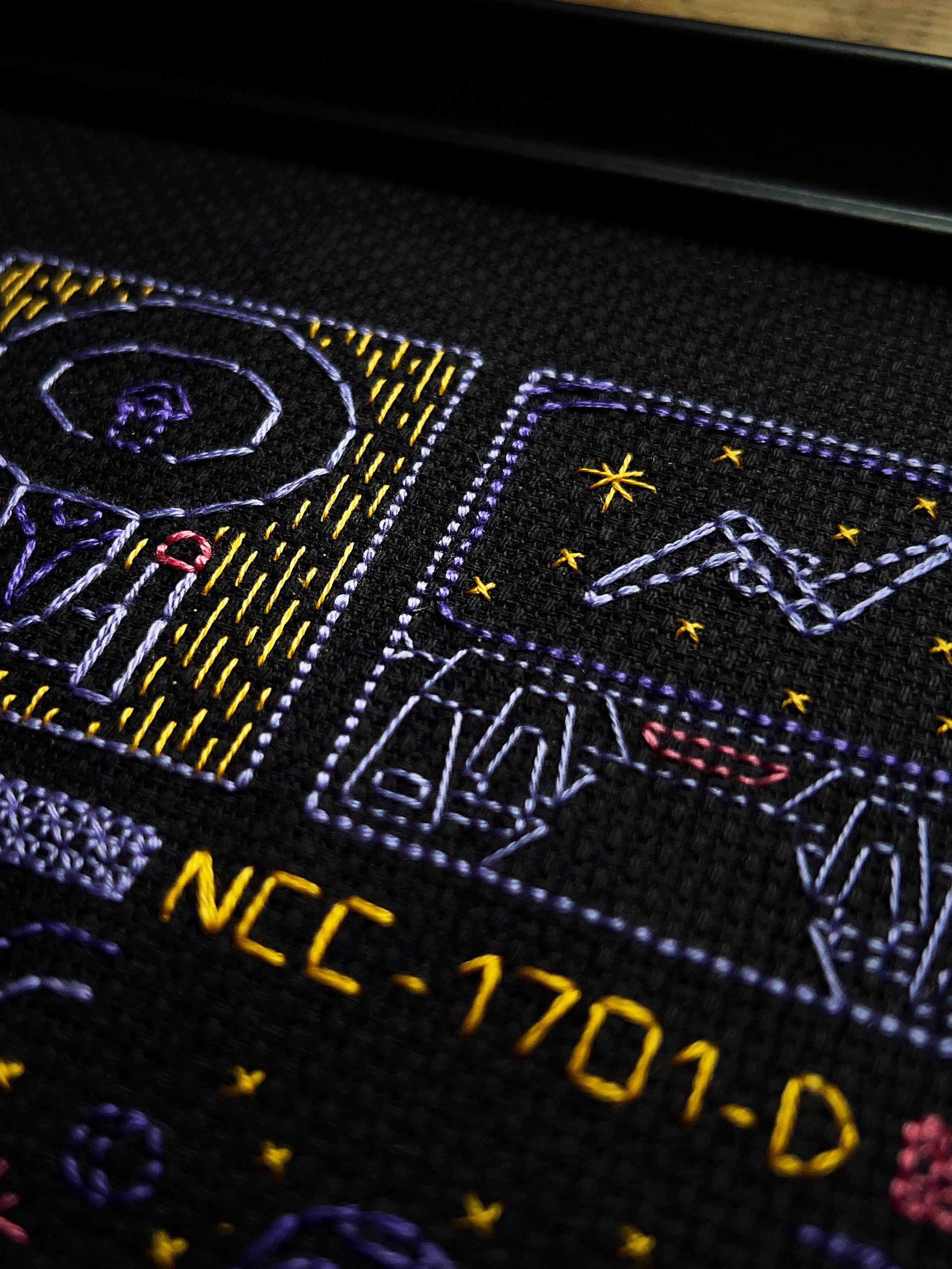 Cosmic Hike • Blackwork Cross Stitch Pattern • PDF Digital Download product image (3)