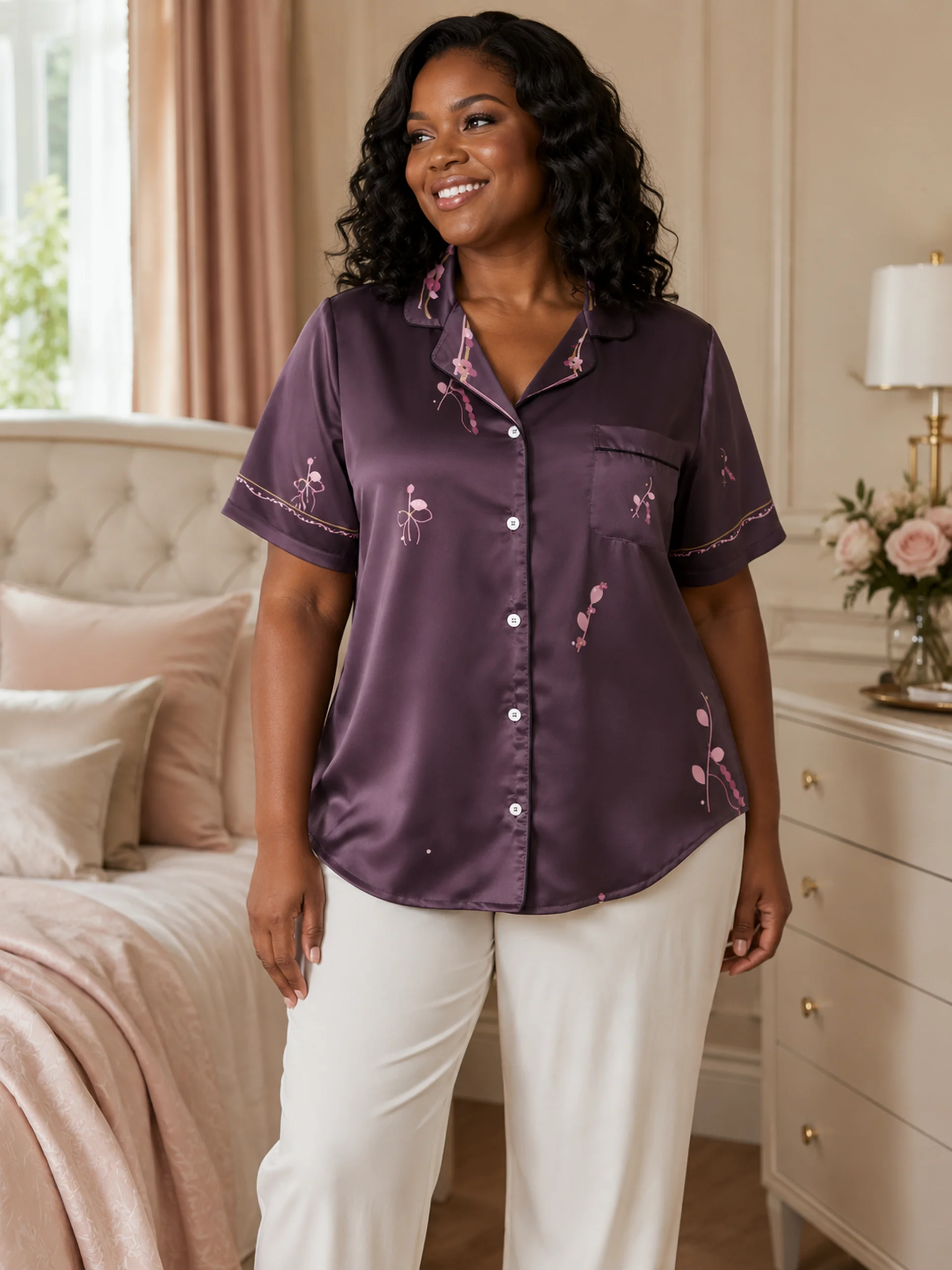 Wisteria at Dusk Regency Pajama Shorts product image (3)