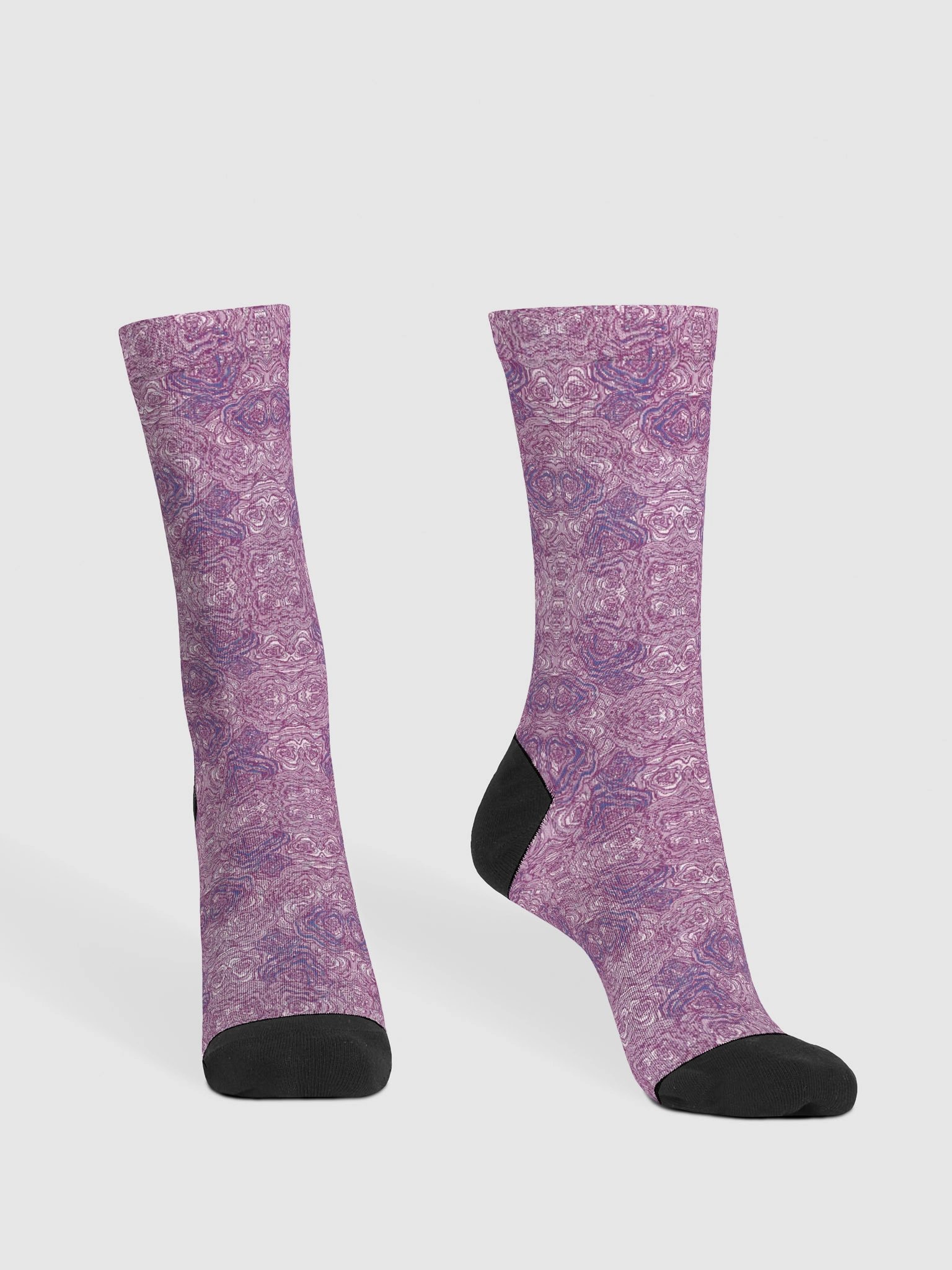 Cabbage Socks | Cabbage Whorl Art Print Crew Socks – Eco-Friendly product image (1)