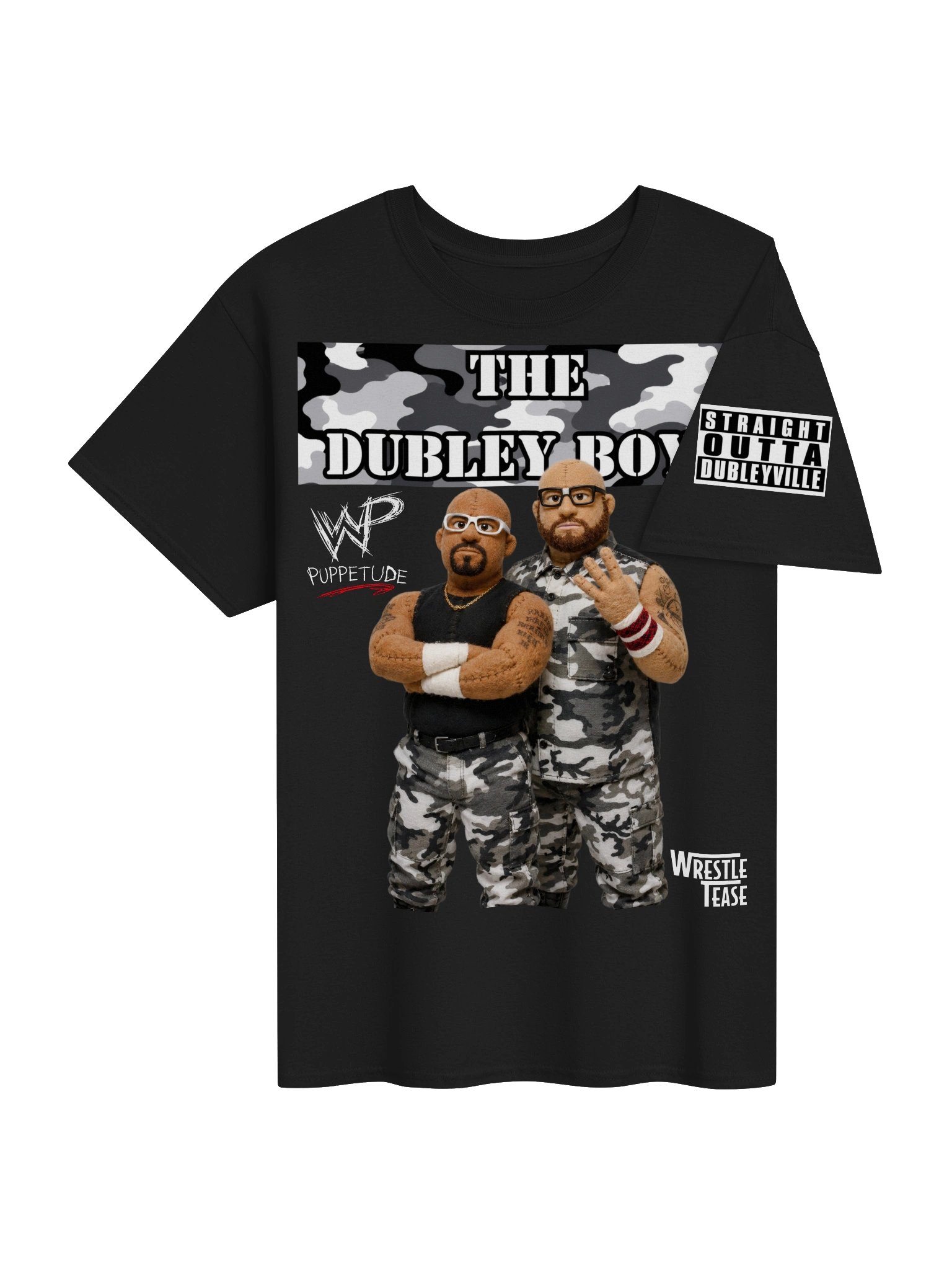 The Dubley Boys Tee V2 Black w/ Sleeve print product image (2)