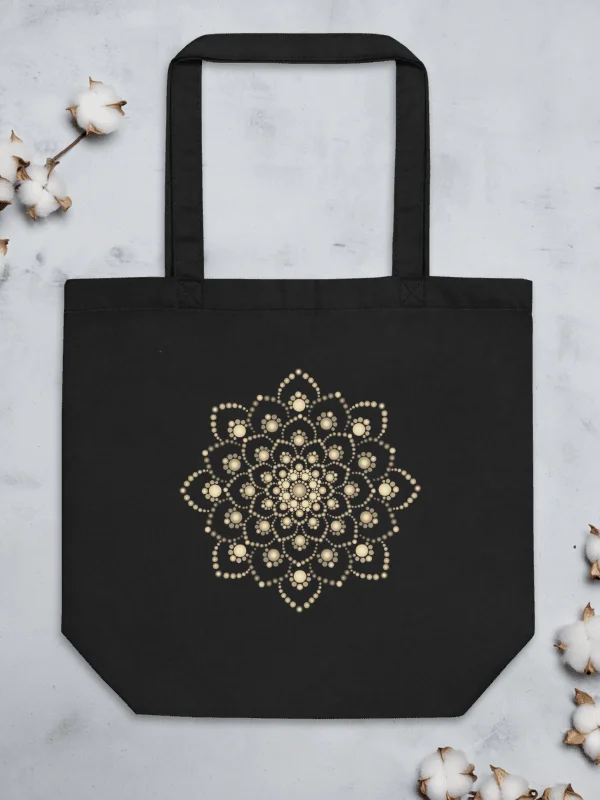 Golden-Brown Mandala Eco-Friendly Tote Bag product image (2)