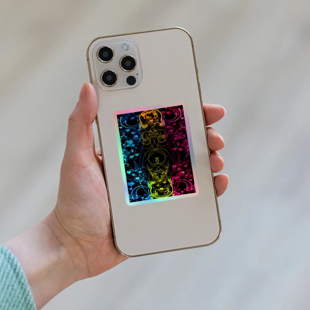 Pansexual Pride Flag Sticker (Flourish Variation) product image (8)