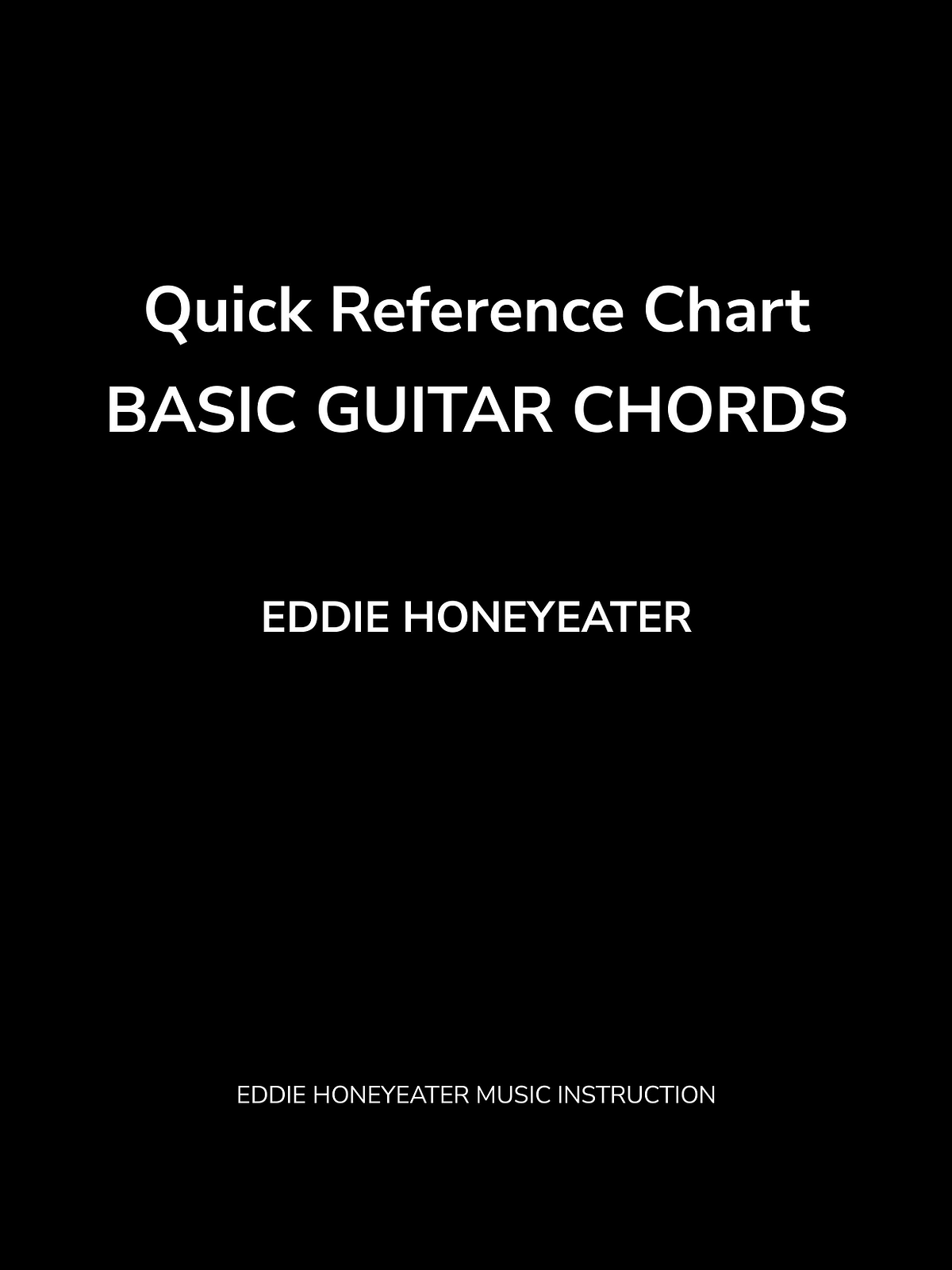 Quick Reference Chart - Basic Guitar Chords | Eddie Honeyeater Music ...
