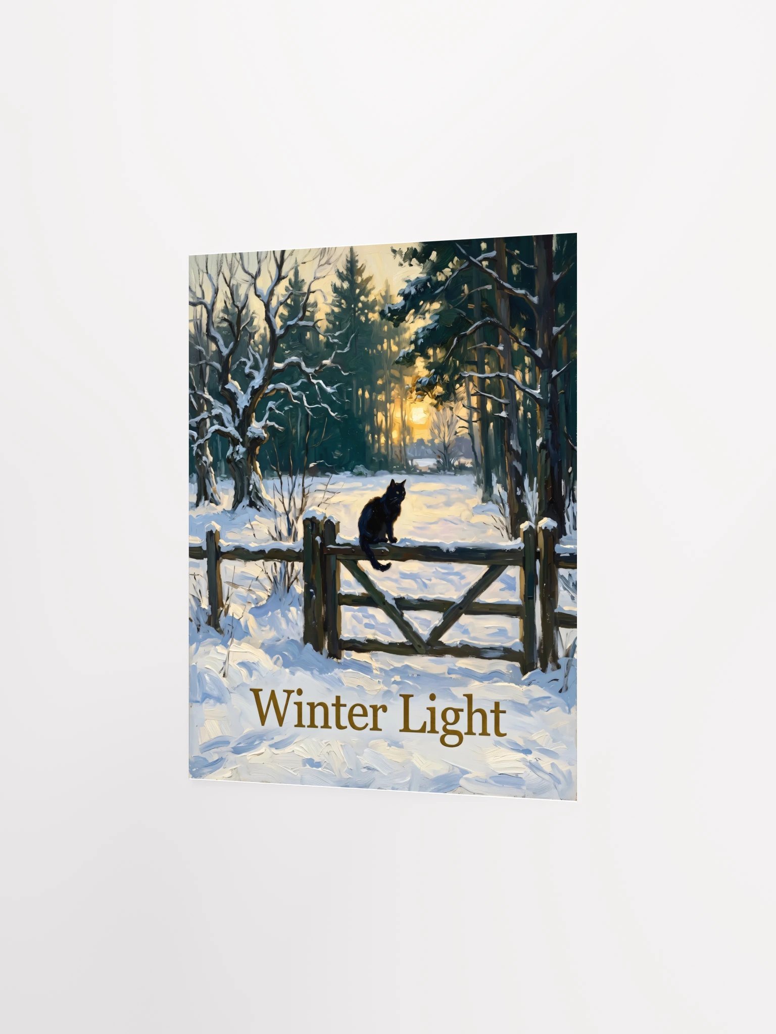 Winter Fence Cat Poster product image (26)