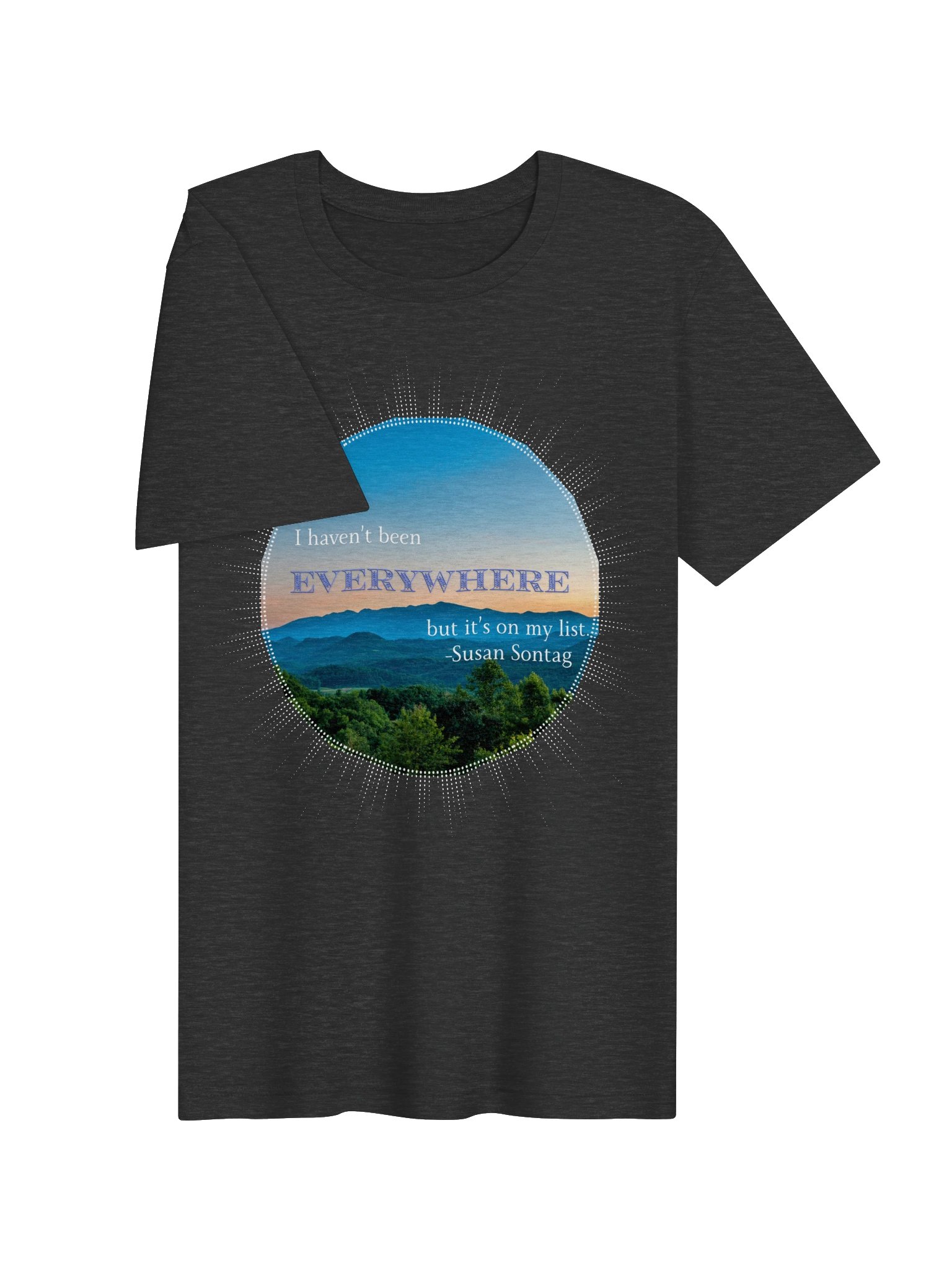 "Everywhere" is on My List Travel Tee product image (3)