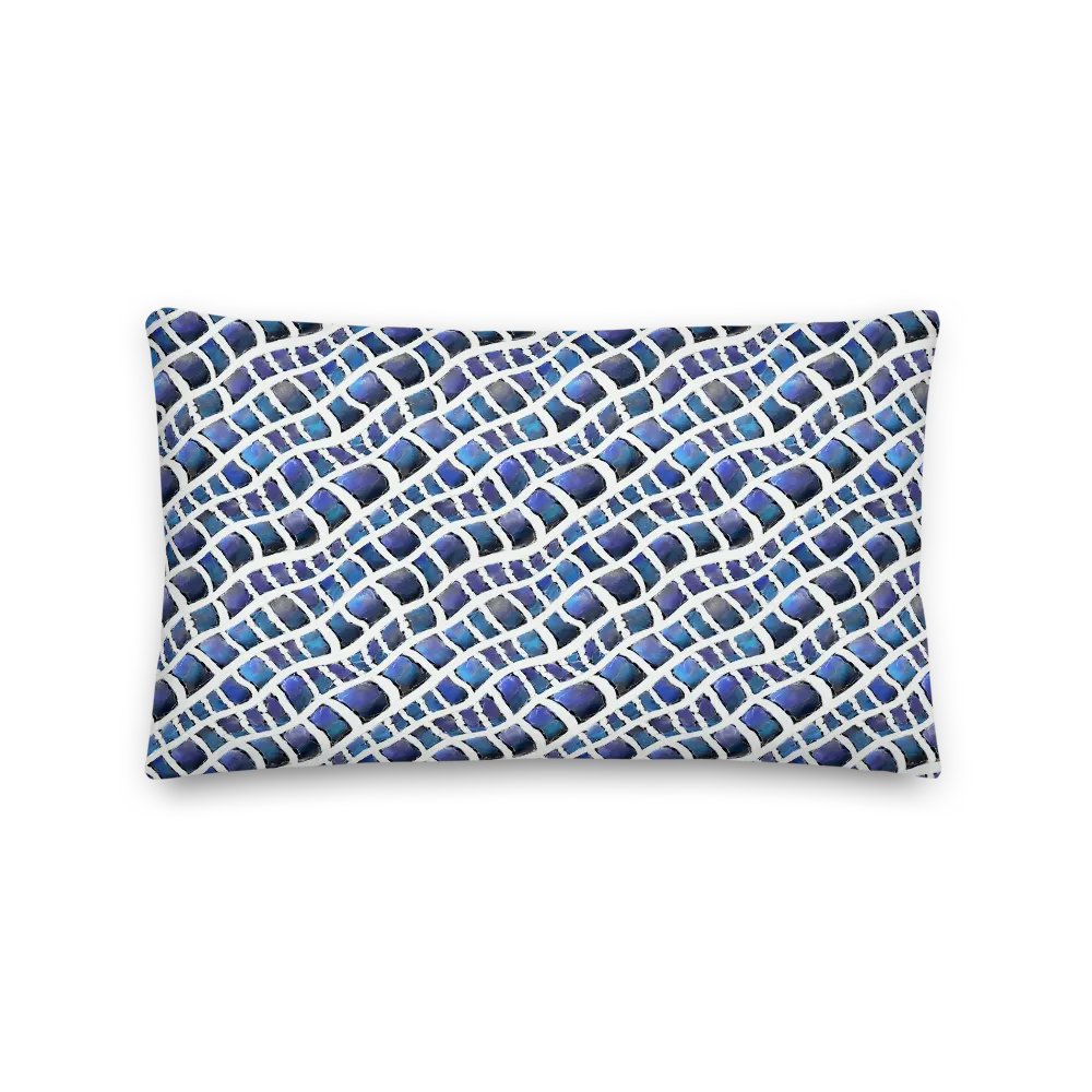Blue Snake Pattern Pillow product image (1)
