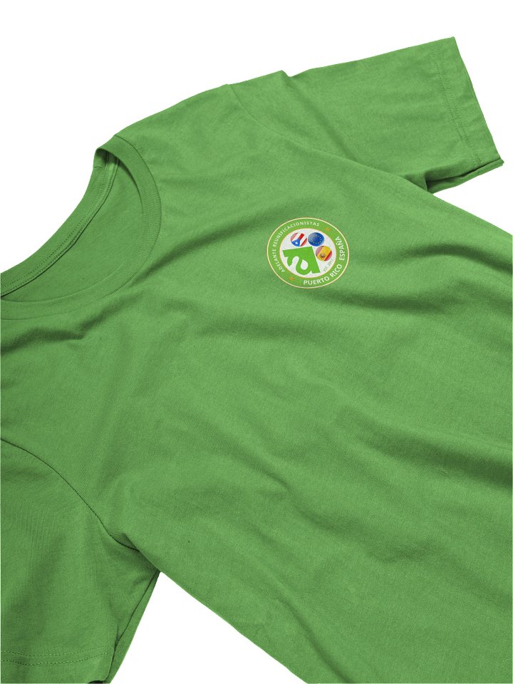 Camiseta (azul, dorado, blanco, verde) - Adelante Reunificacionistas logo circular bolsillo product image (2)