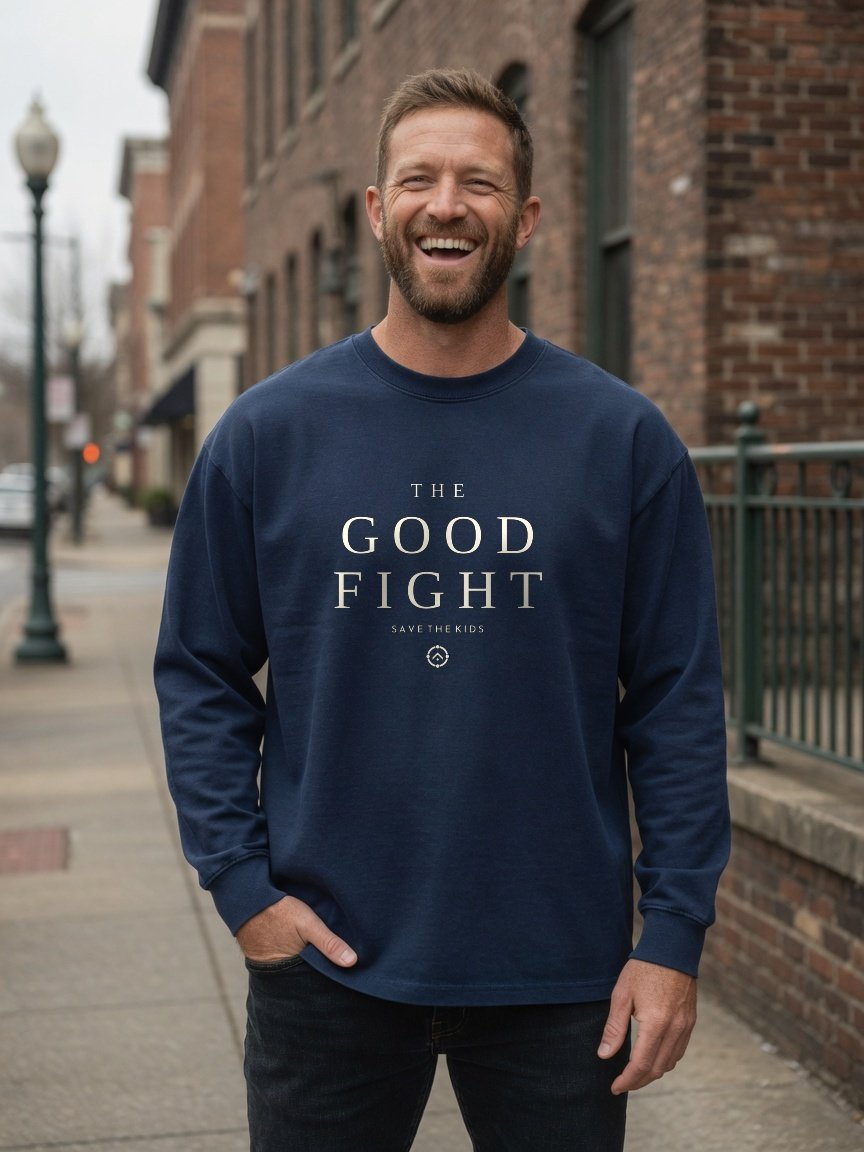 Small People, Big Mission Long Sleeve, Navy product image (1)