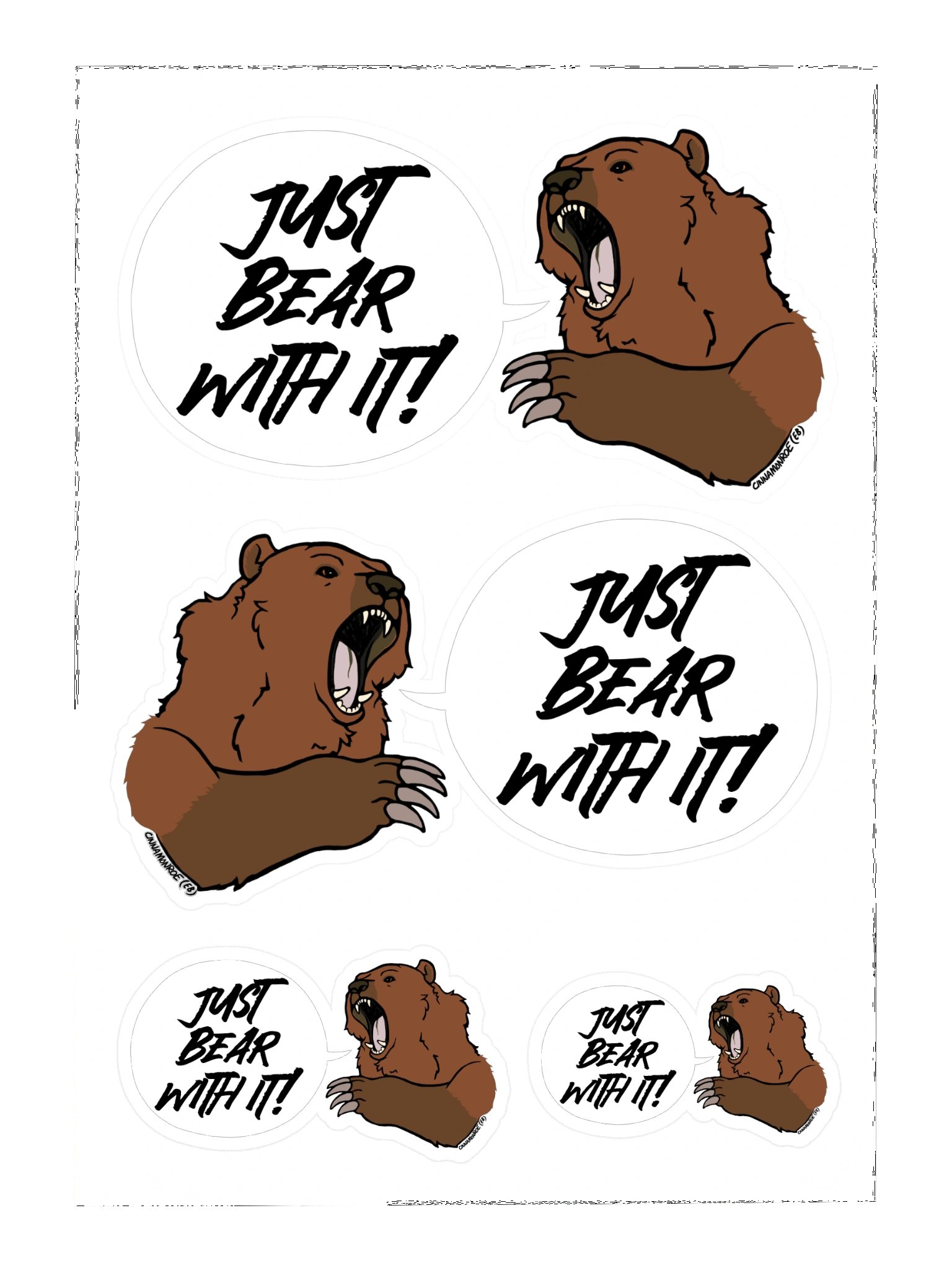 Just Bear With It! Sticker Sheet product image (3)