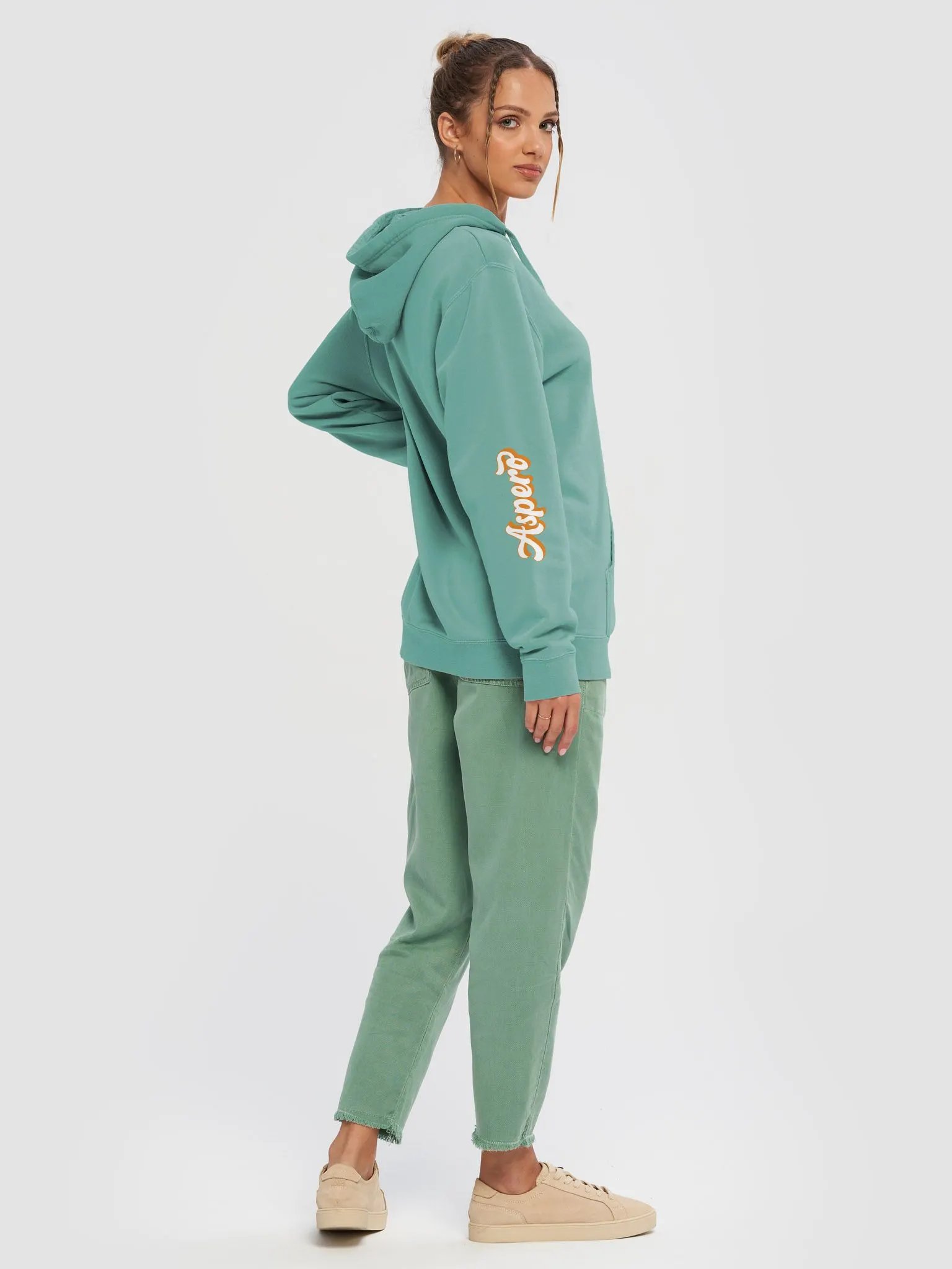 Aspen Stylized Letters Pigment Dyed Hoodie product image (43)