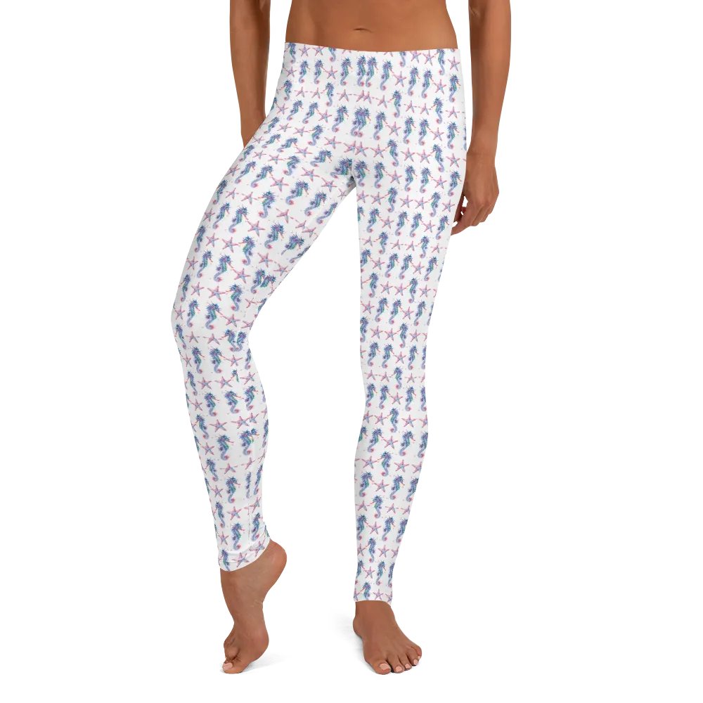Colourful Seahorse And Starfish All-Over Print Leggings product image (10)