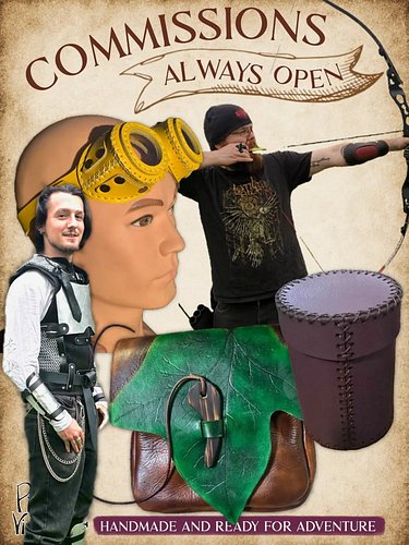 My commission book is always open, whether you're looking for a specific design on a tankard, a certain coloured wallet, or a...
