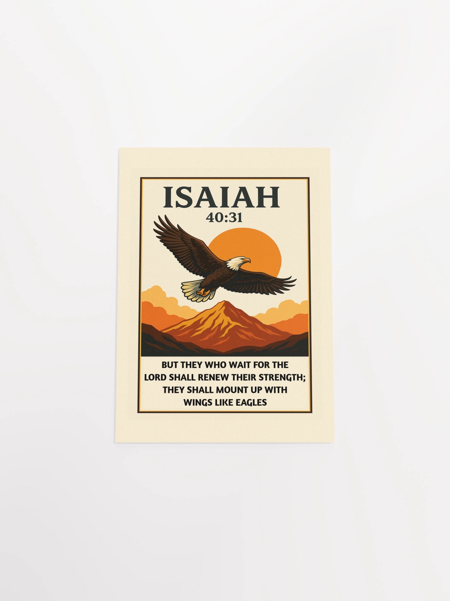 Isaiah 40:31 Vintage Christian Poster – They Shall Mount Up With Wings Like Eagles Scripture Art product image (14)