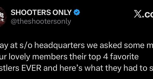 Shooters Only Thread Part 1: Member’s Top 4 Wrestlers.
•
•
#shootersonly #wrestling #twitter