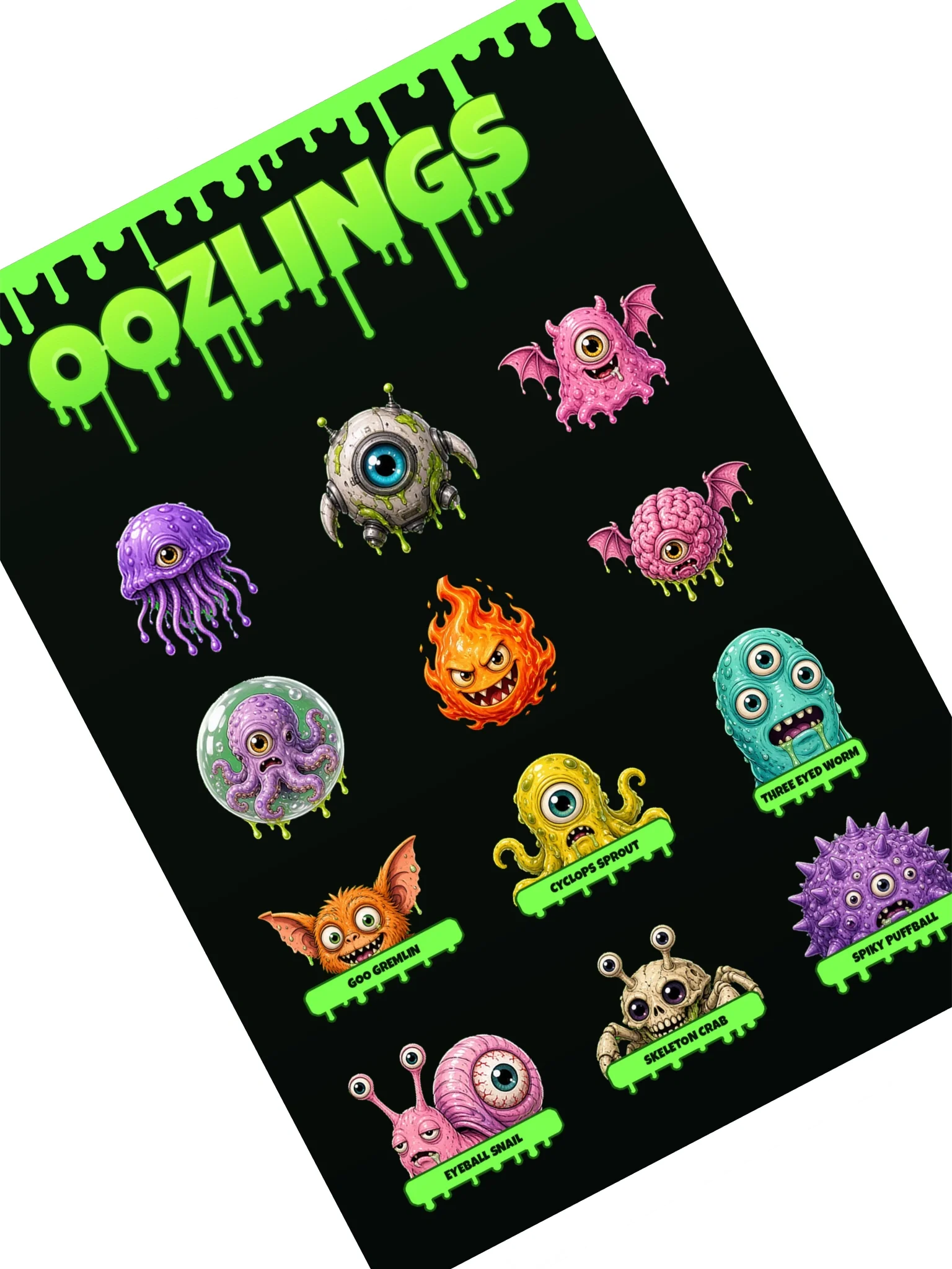 Oozlings Pets & Critters Sticker Sheet