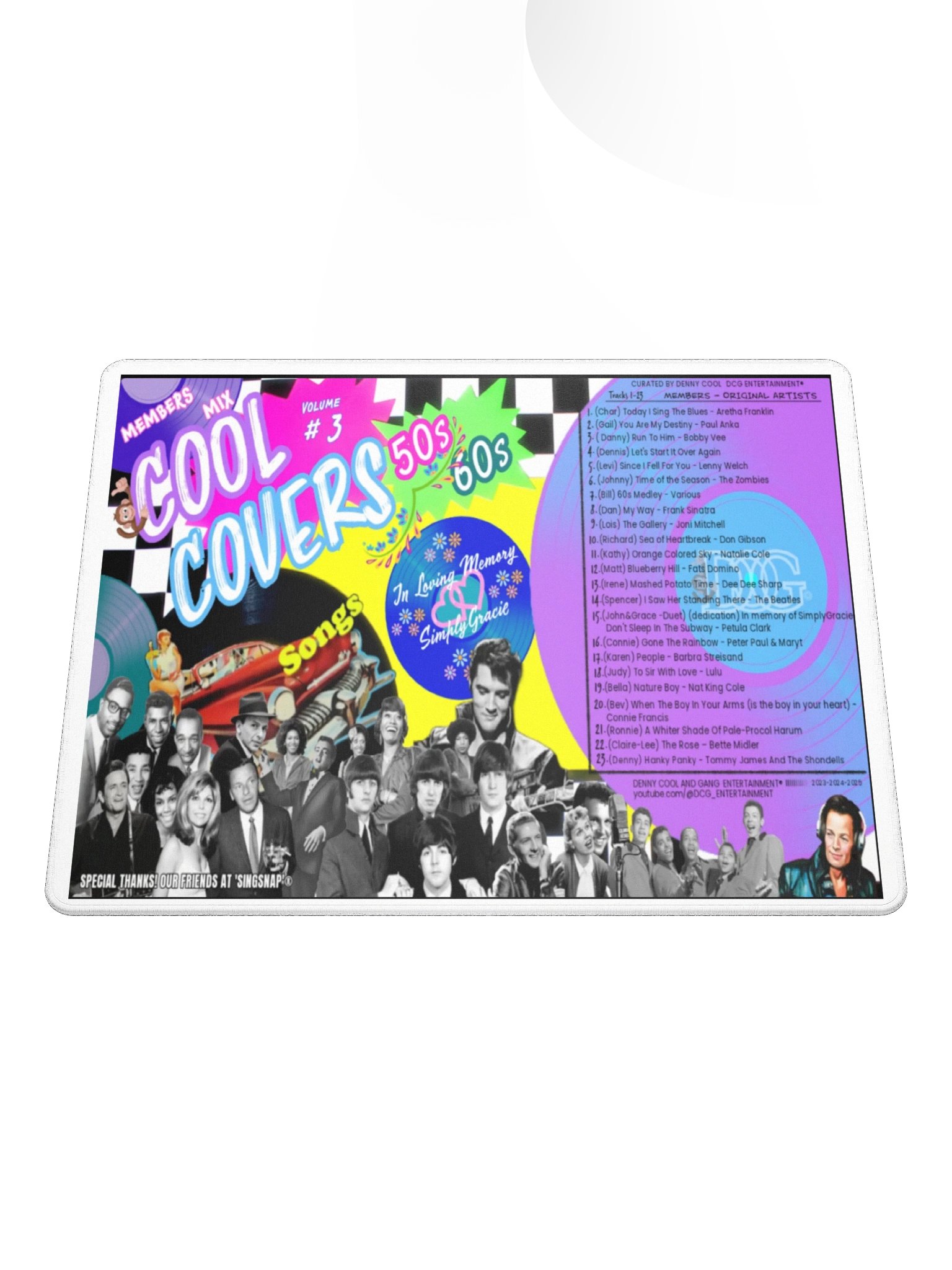 Cool Covers 50s, 60s Members Album Mouse Pad product image (1)