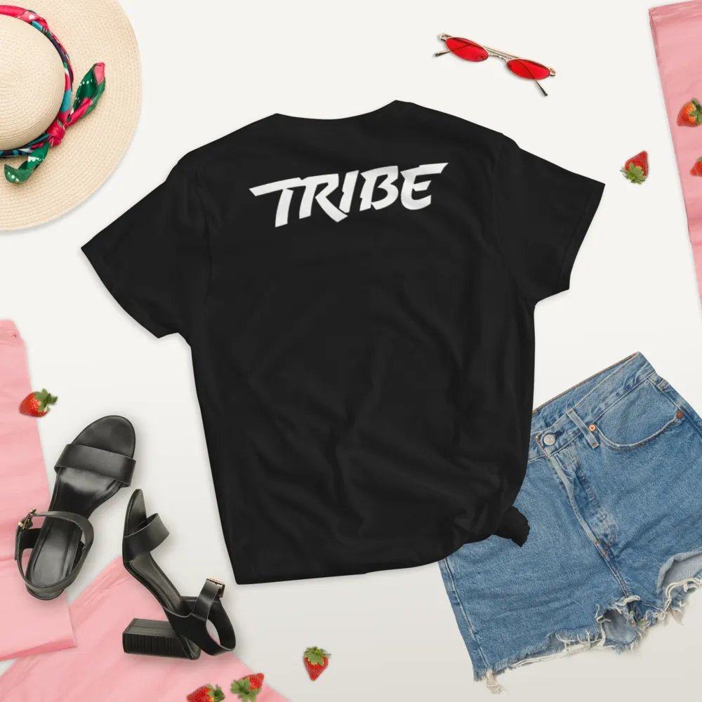 Women's Paint Splat Headphones Front | Tribe Back Print Gildan Middleweight T-Shirt product image (12)