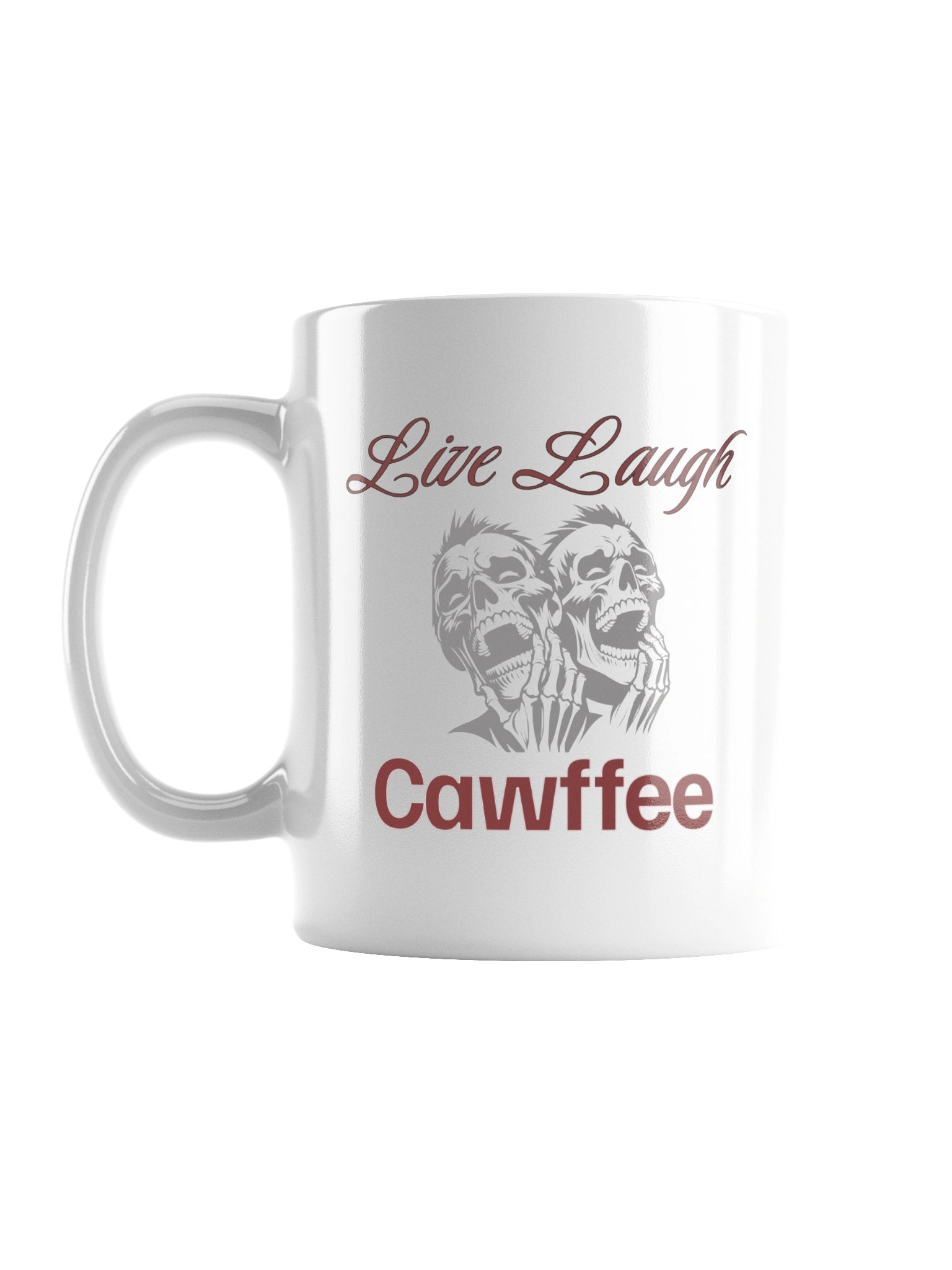 Live Laugh Cawfee White Glossy Mug product image (1)