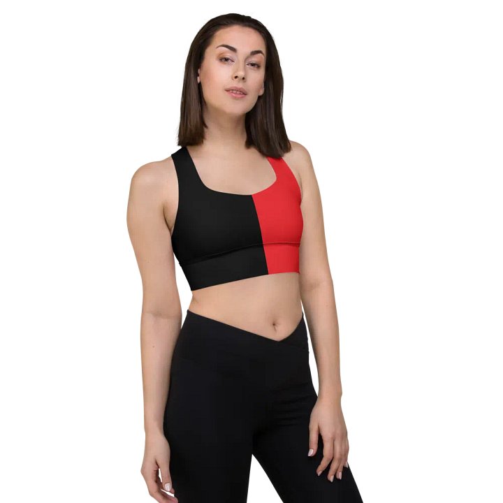 Black & Red - Longline Sports Bra product image (1)