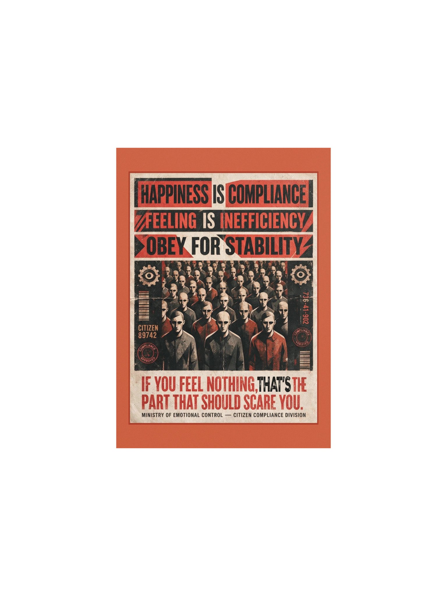 Happiness Is Compliance Dystopian Poster product image (5)