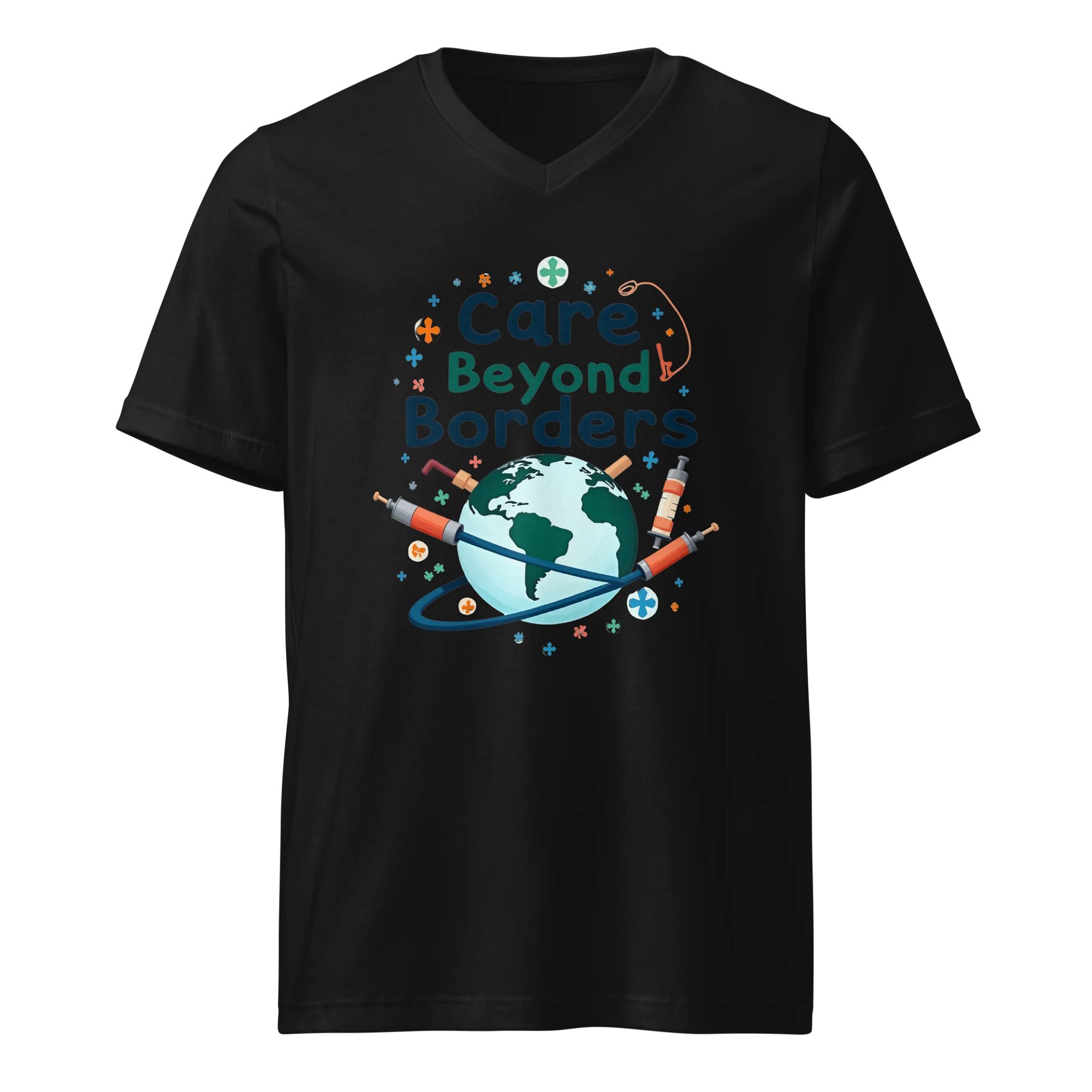 Care Beyond Borders V-Neck Tee product image (1)