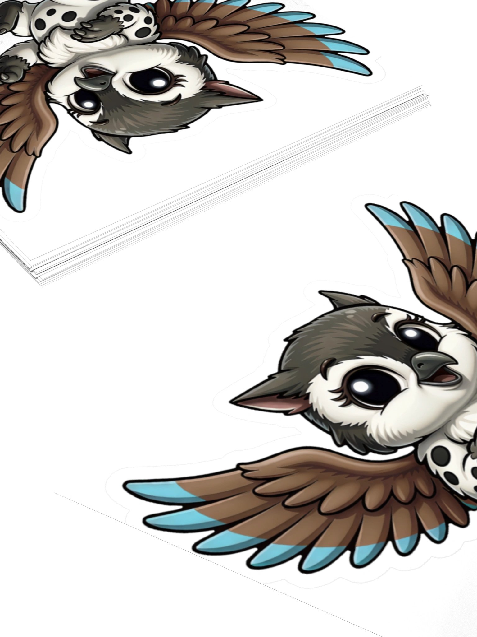 Naoise the Chickadee-Hamster Gryphon | Mythically Meabh Sticker product image (12)
