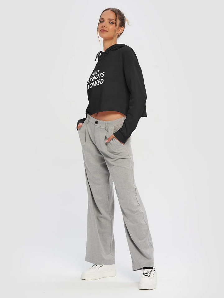 no soyboys allowed cropped hoodie - 80% cotton product image (2)