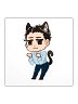 Mr. S The Cat Kiss Cut Sticker