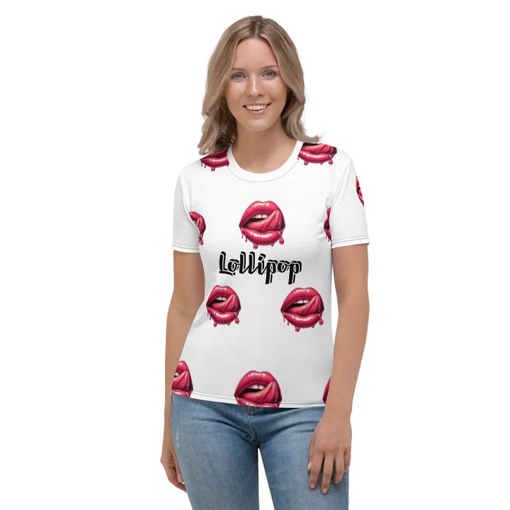 Lollipop Print Women's Crew Neck T-Shirt – Sweet, Fun & Stylish! 🍭 product image (2)