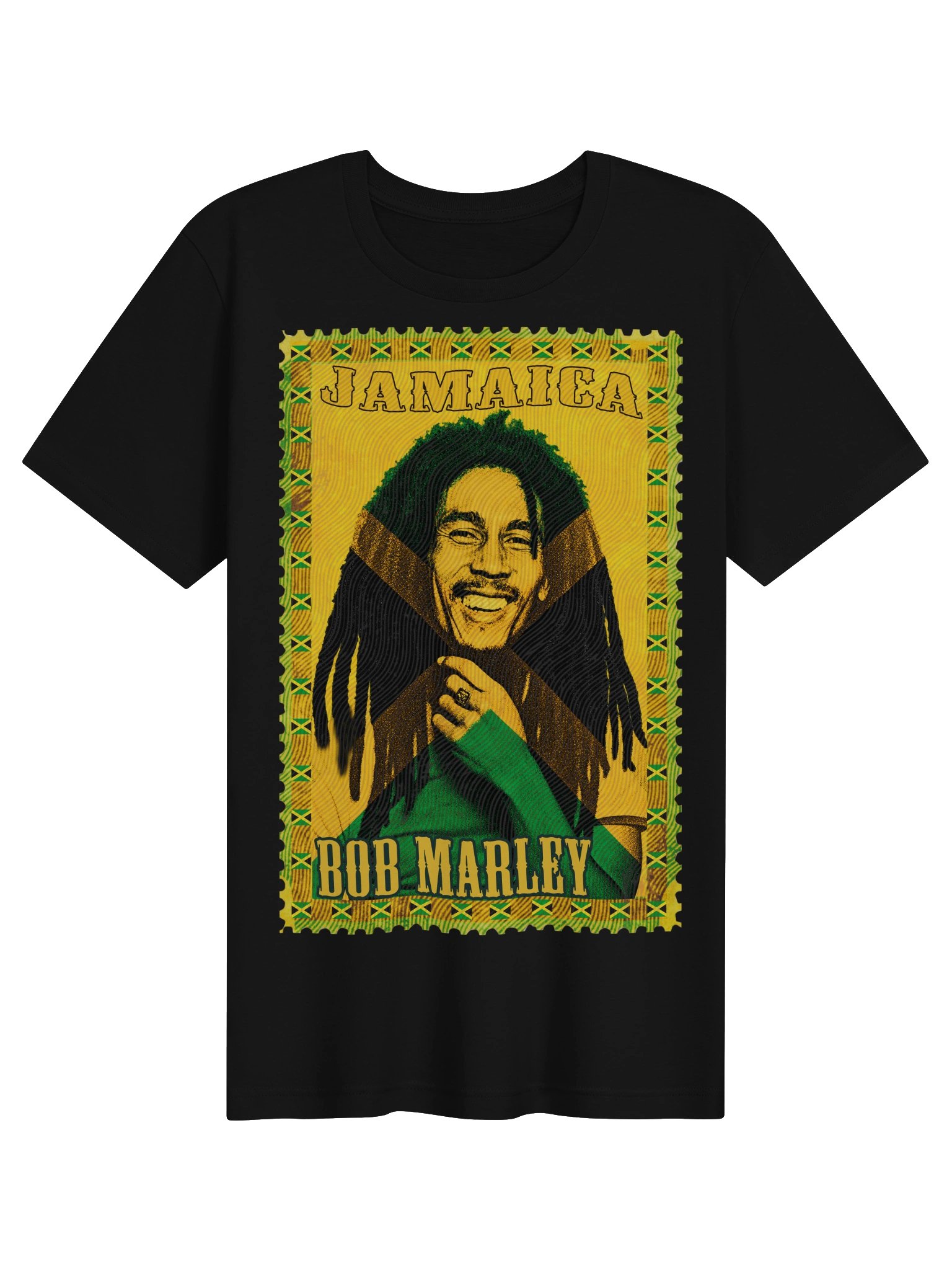 Bob Marley Jamaica Vintage Postage Stamp Tee | Reggae Art product image (2)