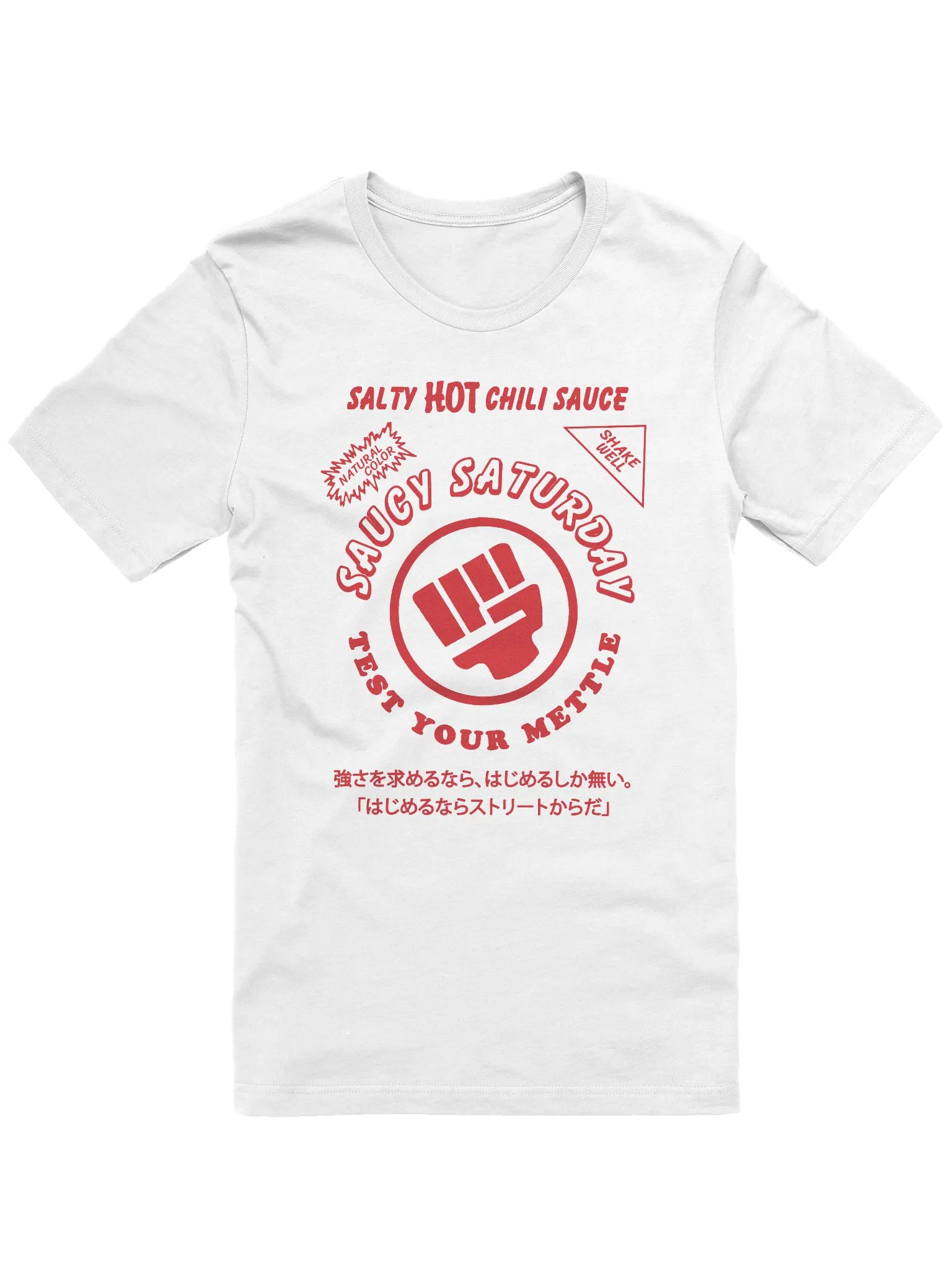 OG Saucy T-SHIRT White or BLACK (Red logo) product image (1)