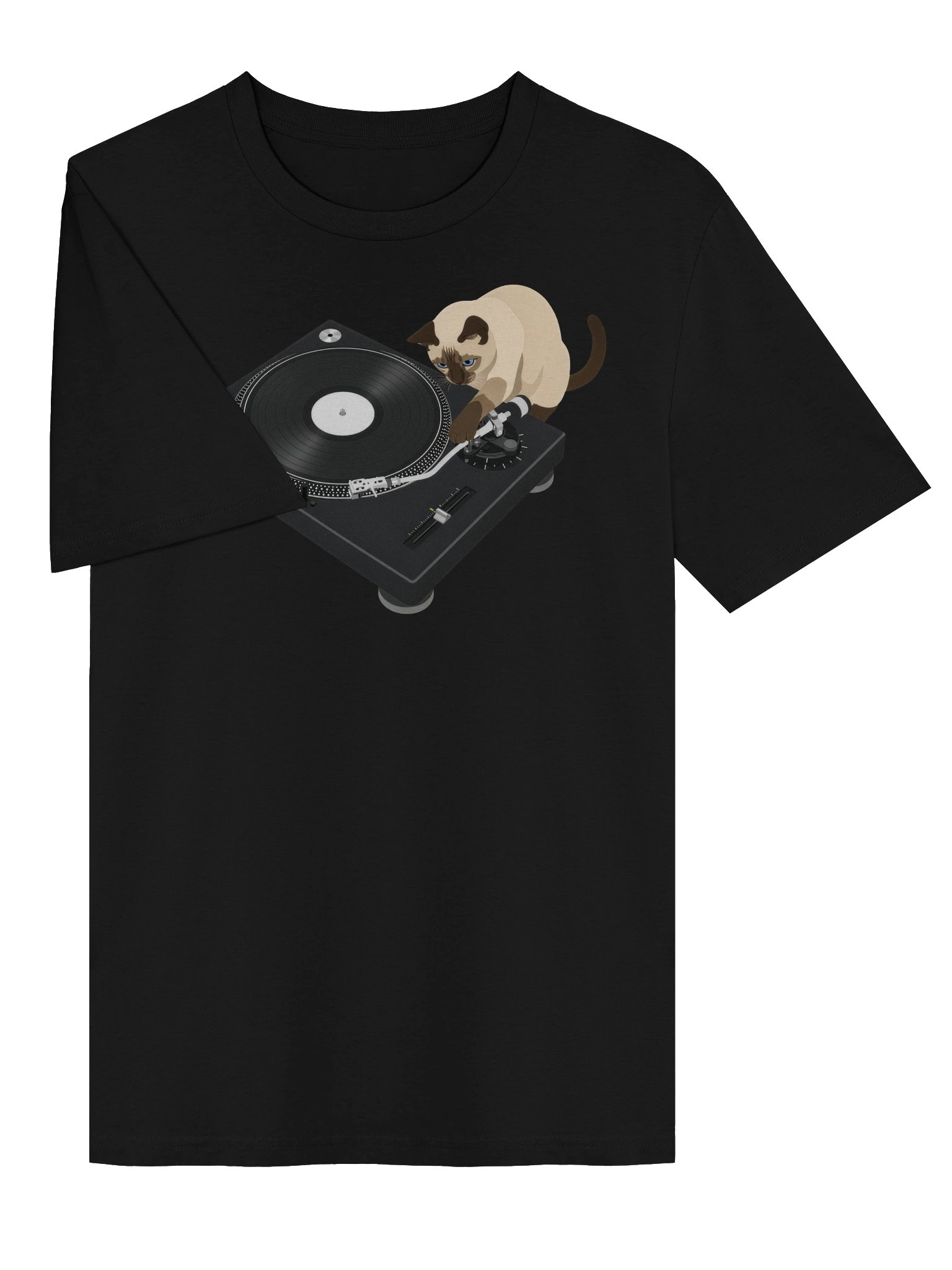 DJ Turntable Siamese Vintage T-shirt product image (2)
