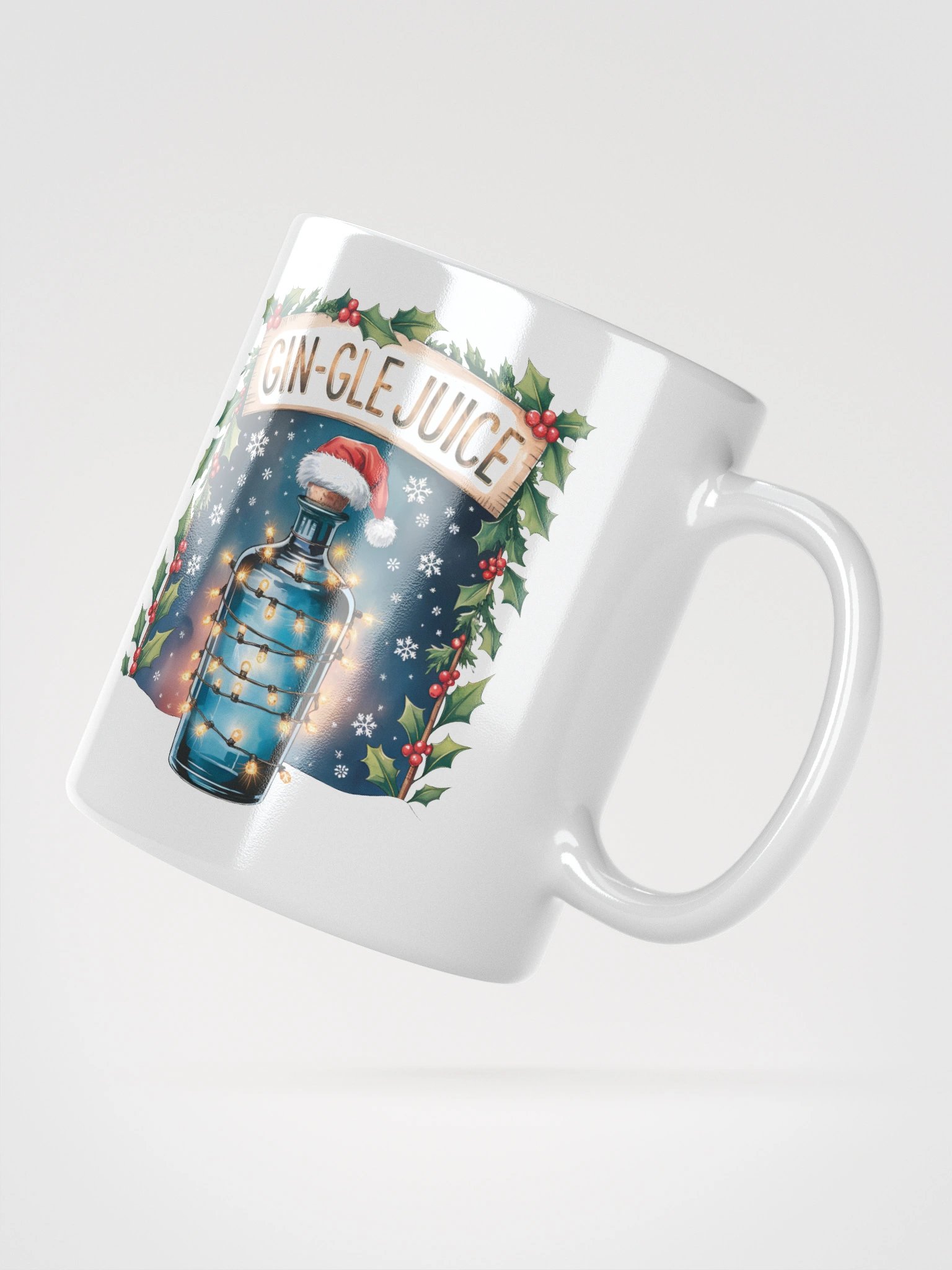 Christmas Gin-Gle Juice White Glossy Mug product image (3)